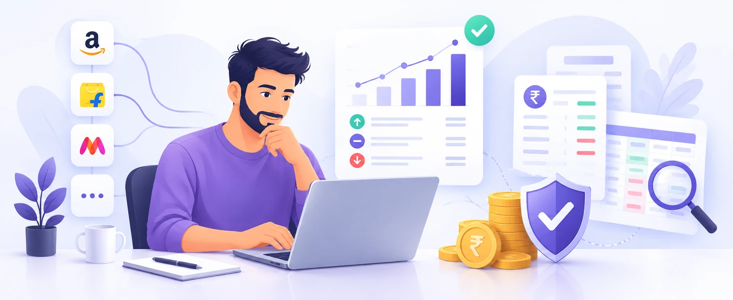 Marketplace seller checking settlement reports and payment details